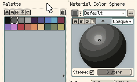 Add Material Color Sphere stepped colors to the palette