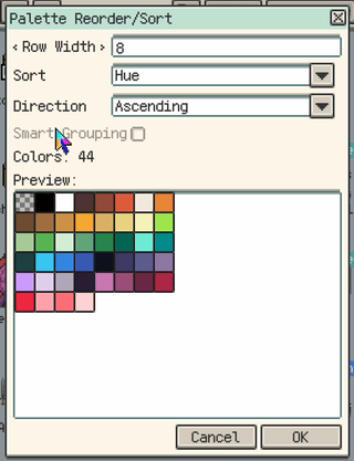 Smart Grouping in Palette Reorder/Sort