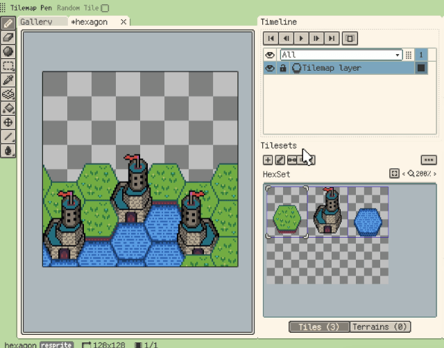 Edit tile artwork through a linked layer
