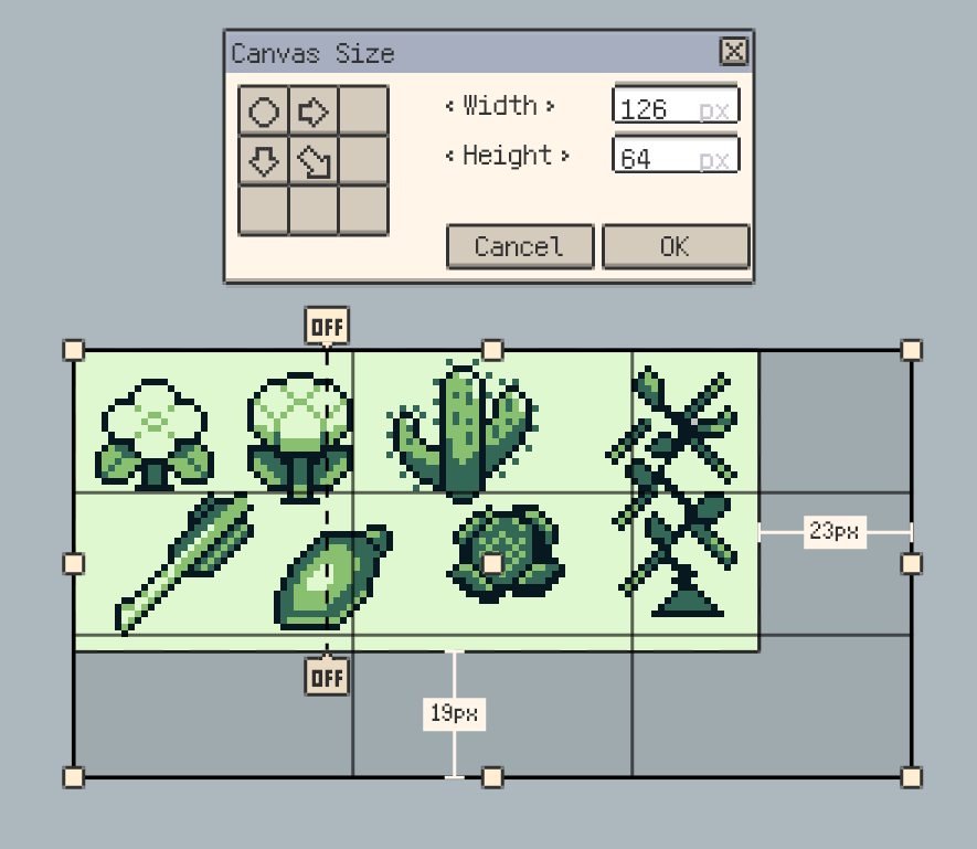 Interactive canvas resize