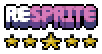Resprite logo with stars